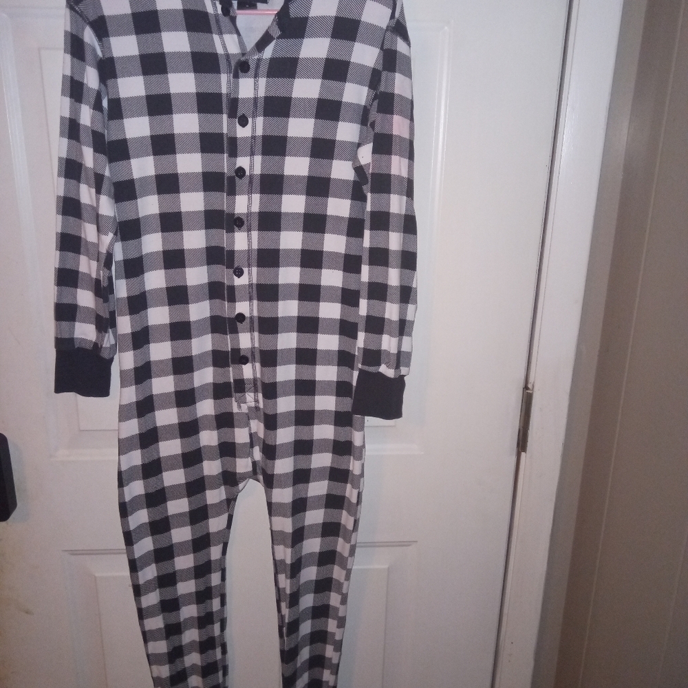Silver Lilly Union Suit with Drop seat back Plaid Size Medium - Picture 5 of 10